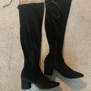 Black Thigh-High Boots